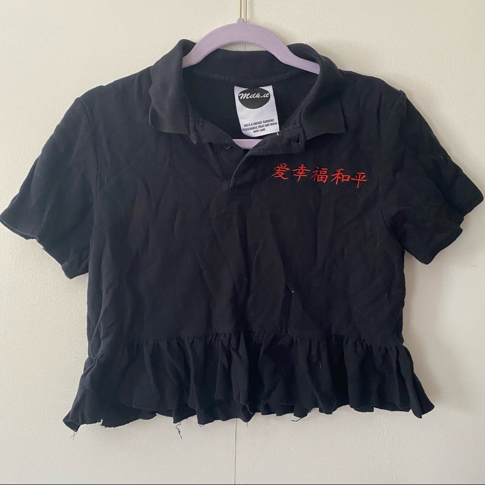 💔SOLD 🚨VIA DEPOP 💔 Vintage Goth MILK.IT Kawaii Collar Shirt / Top Small